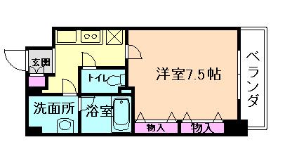 パークフラッツ野田阪神駅前(1K/9階)の間取り写真