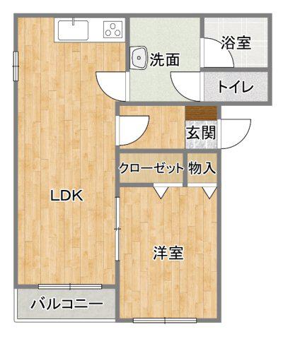 ヒーローマンション ESPERANCA(1LDK/2階)の間取り写真