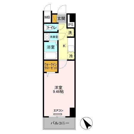 LINK KASUKABE(1K/10階)の間取り写真