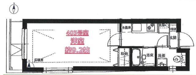ピアコートTM武蔵関壱番館(1K/4階)の間取り写真
