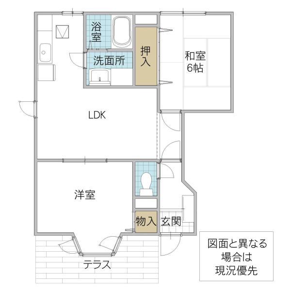 シャルマンメゾンA(2LDK/1階)の間取り写真