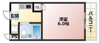 メゾン大和田(1K/3階)の間取り写真