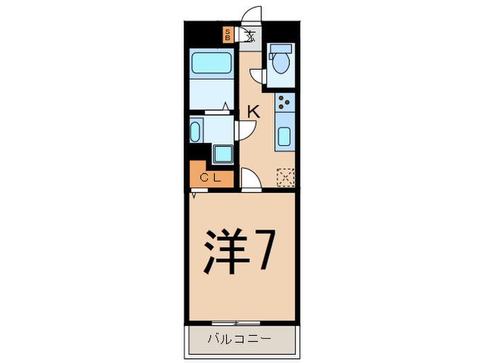 リコルテ横濱(1K/3階)の間取り写真