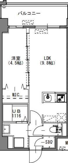 S-RESIDENCE中呉服(1LDK/3階)の間取り写真