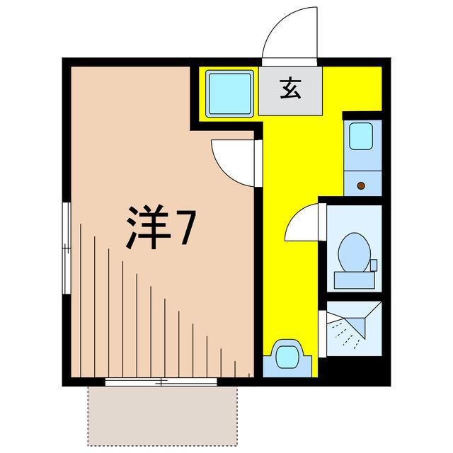 パルハイツA(1K/1階)の間取り写真