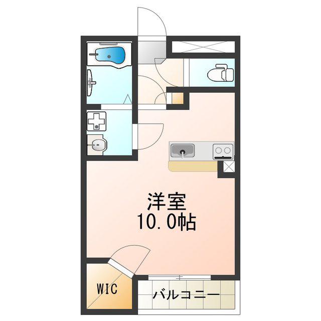 レオパレスNISHINOOKA(ワンルーム/2階)の間取り写真