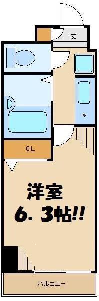菱和パレス明大前壱番館(1K/2階)の間取り写真