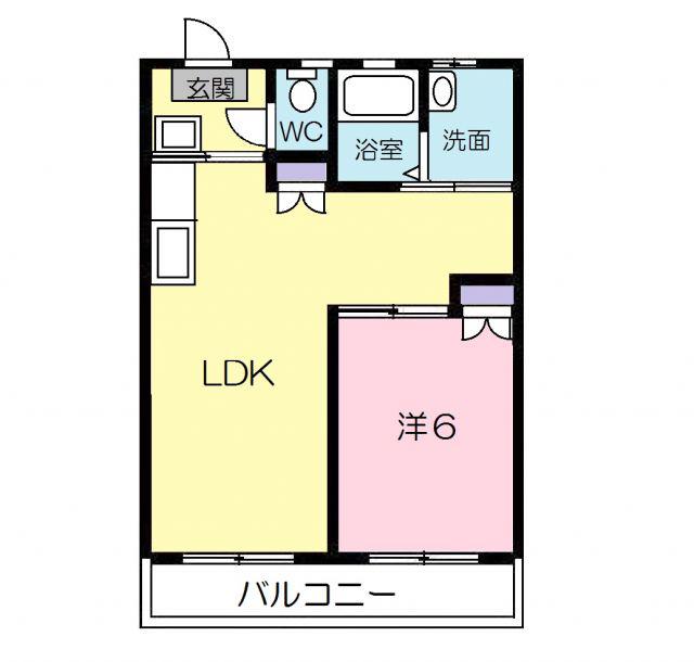 コーポ松浦(1LDK/1階)の間取り写真