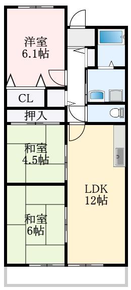 ベル・ヴィラージュ北野田(3LDK/3階)の間取り写真