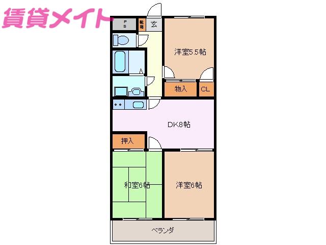 RAUM AZALEE(3LDK/4階)の間取り写真