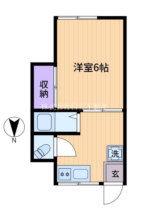 下村アパート(1K/2階)の間取り写真