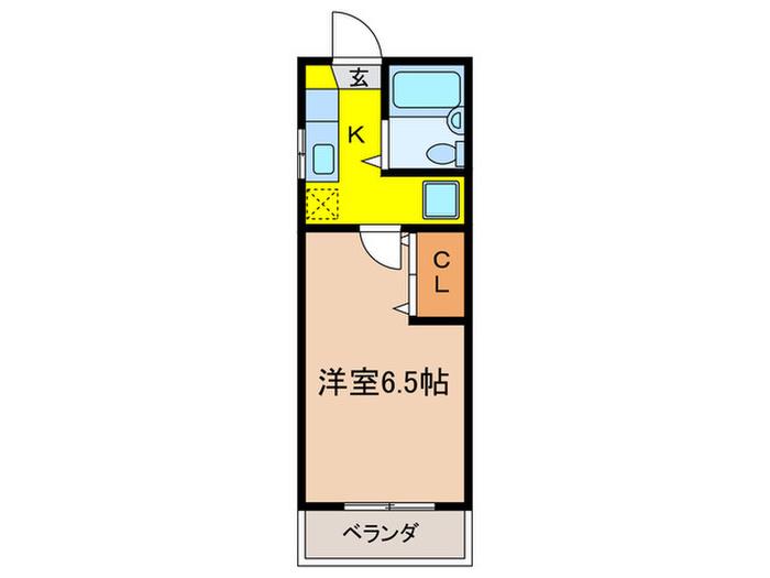 パークサイド王子(1K/1階)の間取り写真