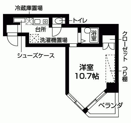 エスポワール京都(1K/6階)の間取り写真