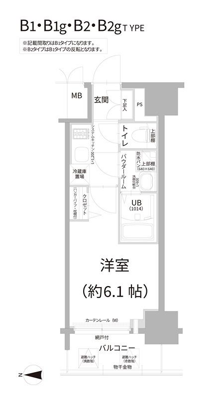 エスリード江坂セントラム(1K/14階)の間取り写真