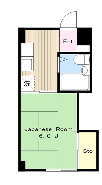 グリーンハイム小池(1K/2階)の間取り写真