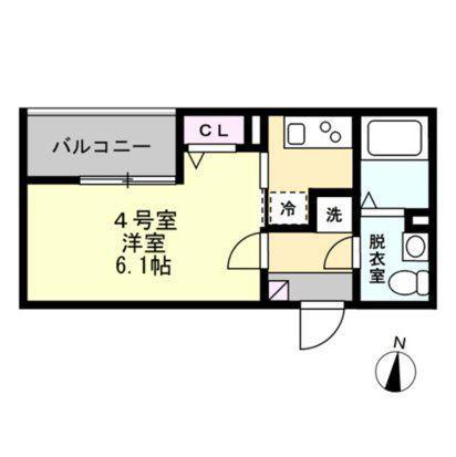 BAY ROOM VIDA 304(1K/3階)の間取り写真