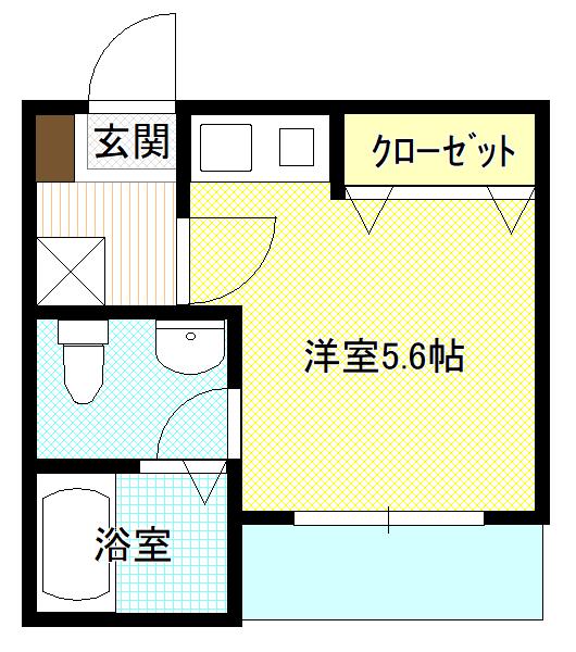 SABUハウス(ワンルーム/1階)の間取り写真