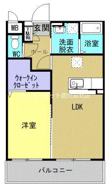 ESPOIR MARIA(1LDK/3階)の間取り写真
