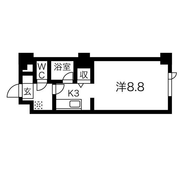 藤井ビル北23条(1K/7階)の間取り写真