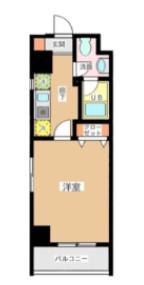 ミリアビタNO.30(1K/3階)の間取り写真