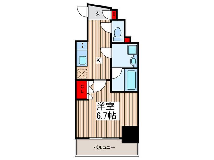 メインステージ押上V(1K/8階)の間取り写真