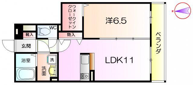 シャーメゾンさかい(1LDK/2階)の間取り写真