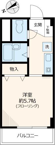 S・T西荻(1K/3階)の間取り写真
