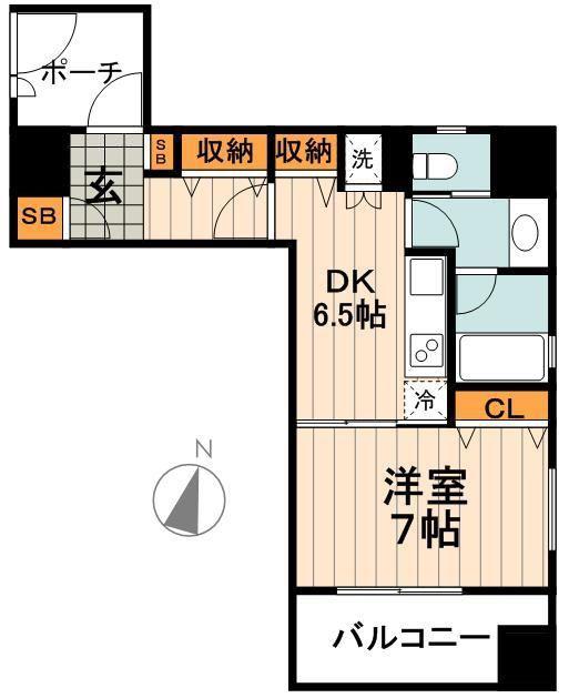 コンフォリア神田神保町(1DK/3階)の間取り写真