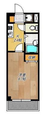 アスタリスク日吉(1K/2階)の間取り写真