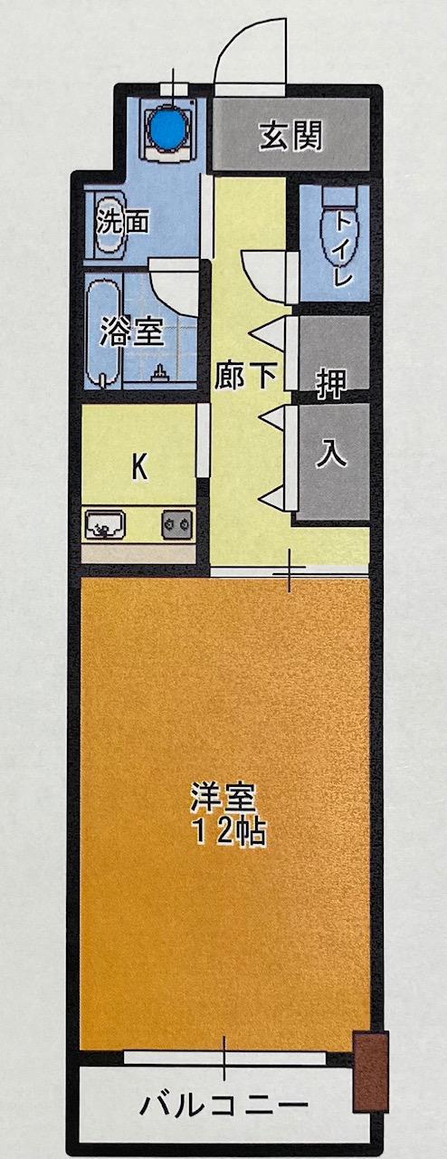 グランドパレスNS-6(1K/4階)の間取り写真