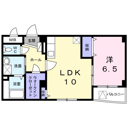 サン・グローリー志木(1LDK/2階)の間取り写真