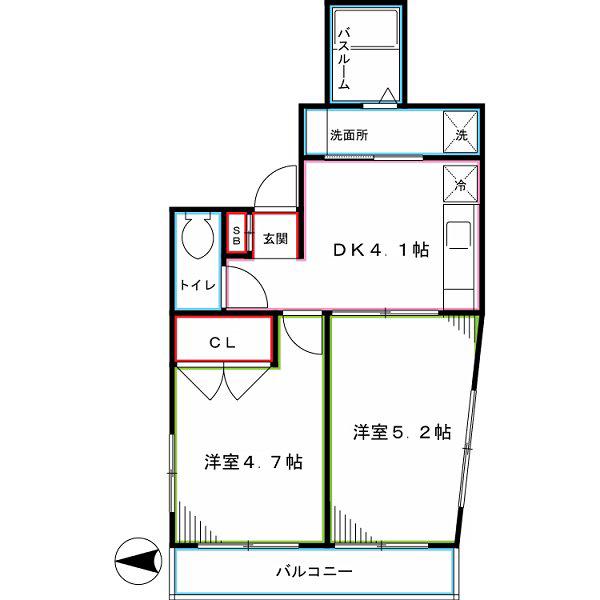MS CORT ASAGAYA(2K/3階)の間取り写真