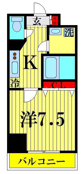 LIBR GRANT 大宮(1K/8階)の間取り写真