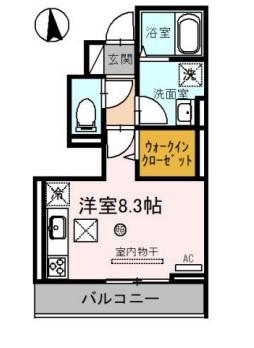 グランディール網干(ワンルーム/1階)の間取り写真