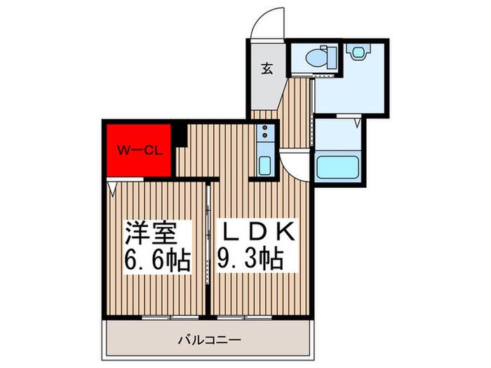 ヴィラロイヤル美園東(1LDK/2階)の間取り写真