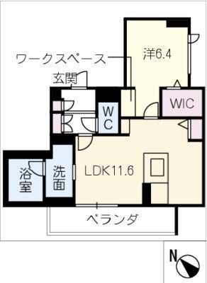 HIGHNESS本郷町(1LDK/2階)の間取り写真