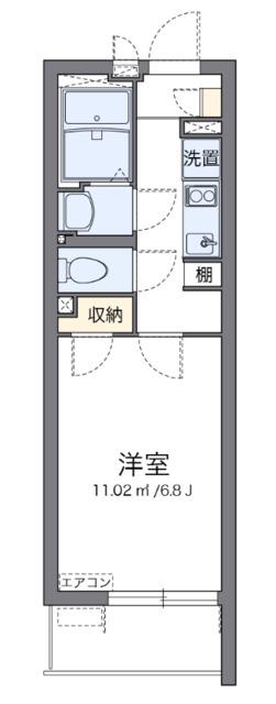 クレイノオリーブハウス ネオ(1K/1階)の間取り写真