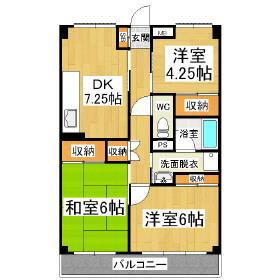 ニットー上高地コーポ(3DK/3階)の間取り写真