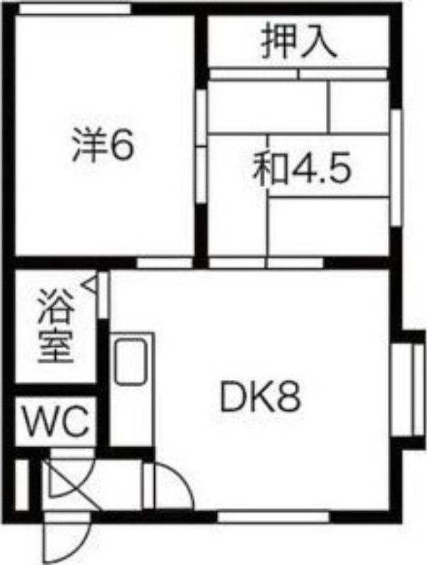 サンハイツ(2DK/2階)の間取り写真