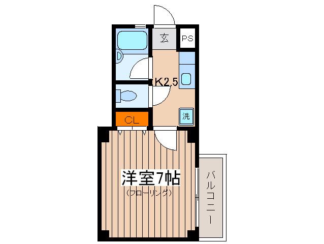 GENESIS下北沢(1K/1階)の間取り写真