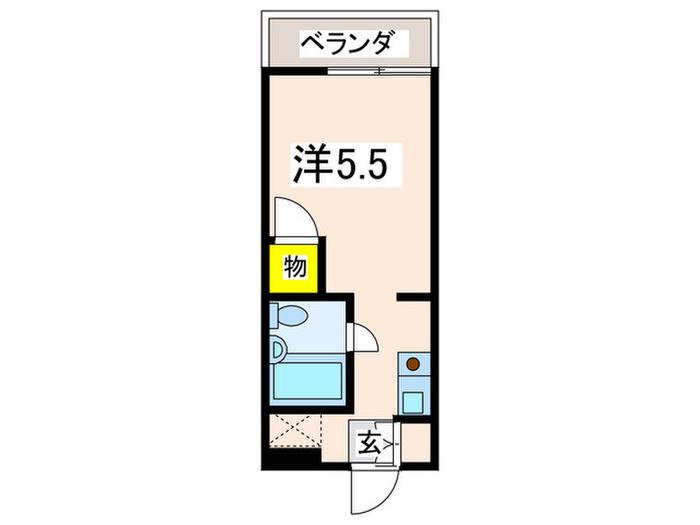 ウインベルソロ横須賀中央第3(ワンルーム/1階)の間取り写真