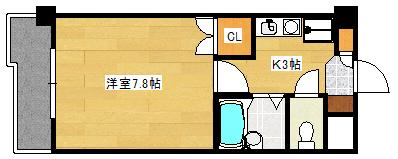 ドミトリー庚午 壱番館(1K/5階)の間取り写真