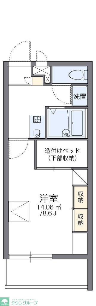 レオパレスアルカディア2(1K/2階)の間取り写真