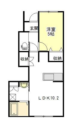 プレタメゾン参号館(1LDK/1階)の間取り写真