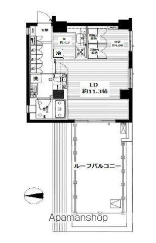 ブライズ高田馬場(1LDK/8階)の間取り写真