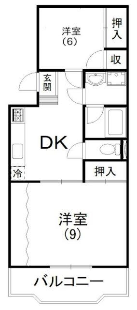 メゾン・アスカ(2DK/2階)の間取り写真