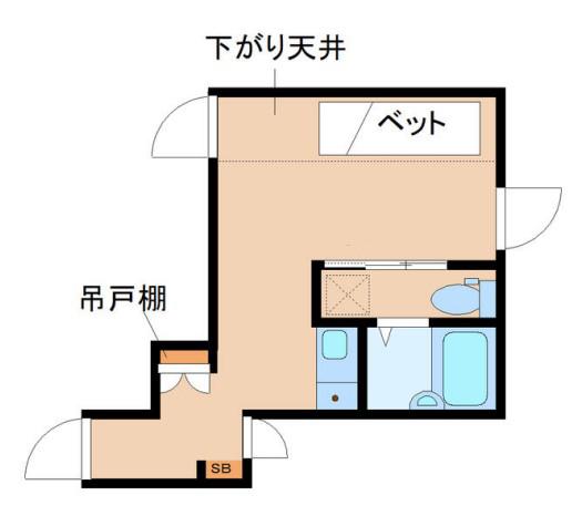 フルセイル柴又(ワンルーム/3階)の間取り写真