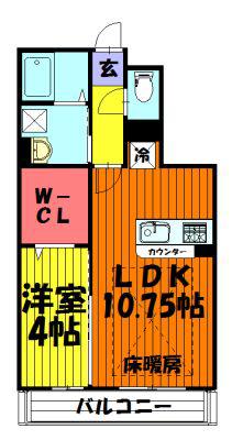 アベニュー住吉(1LDK/1階)の間取り写真