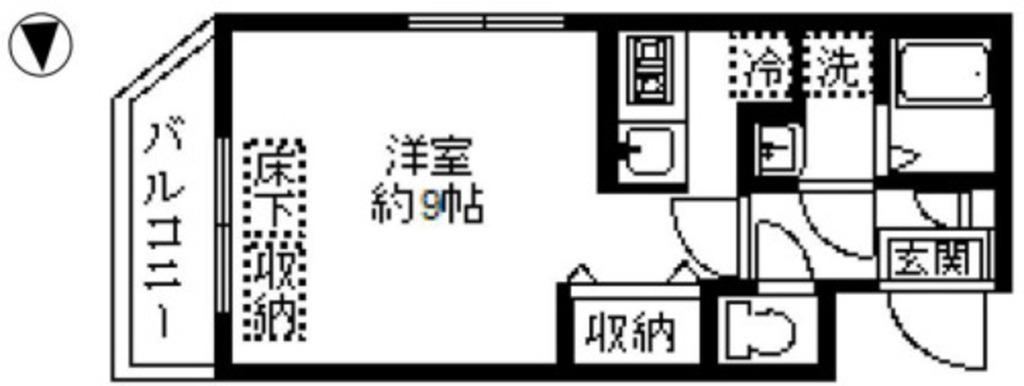 プレール・ドゥーク東新宿II(1K/3階)の間取り写真