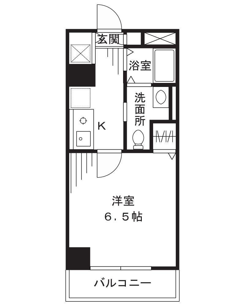 ソルジェンテ溝の口(1K/8階)の間取り写真